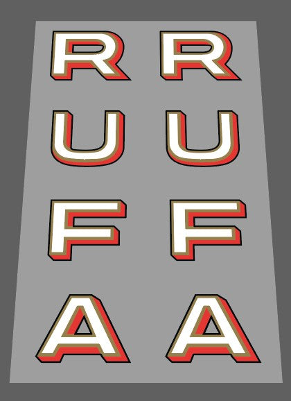 RU-FA Seat tube decal