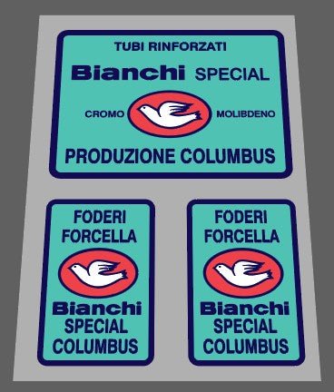 Bianchi special tubing decals - H Lloyd Cycles