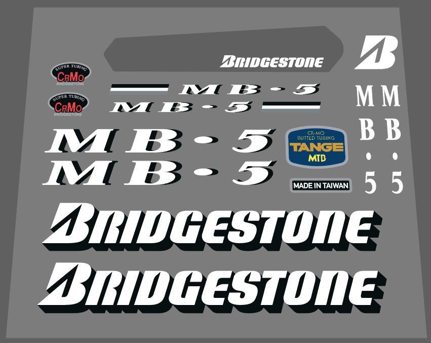 Bridgestone MB - 5 1992 decal set - H Lloyd Cycles
