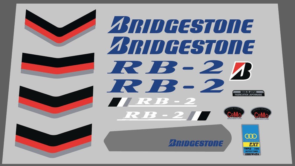 Bridgestone RB - 2 decal set - H Lloyd Cycles