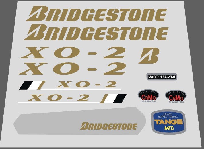 Bridgestone X0 - 2 complete decal set 1992 - H Lloyd Cycles