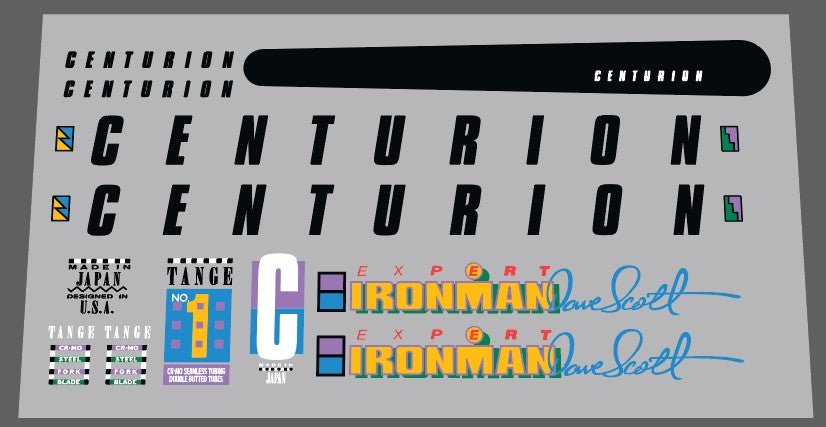 Centurion Ironman 1989 decal set - H Lloyd Cycles