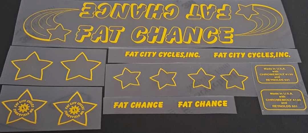 Fat Chance decal set - H Lloyd Cycles