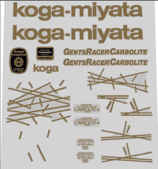 Koga miyata Gents Racer Carbolite decal set - H Lloyd Cycles