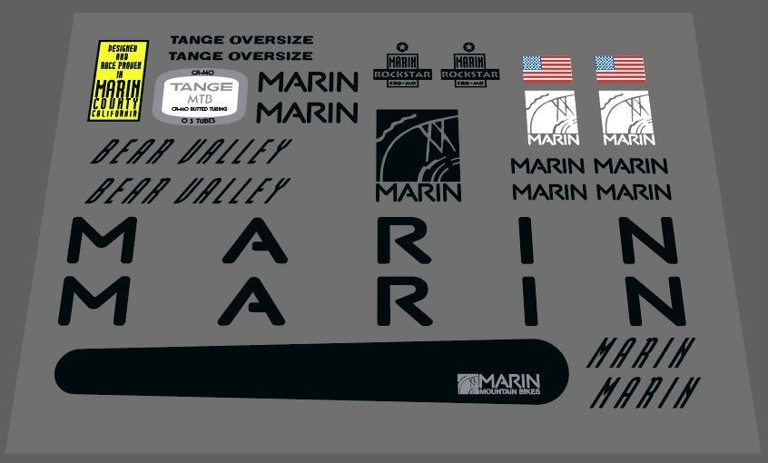 Marin Bear Valley 1991 Decal set - H Lloyd Cycles