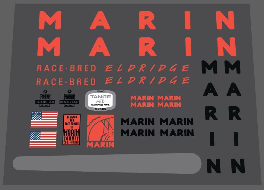 Marin Eldridge 1991 decal set - H Lloyd Cycles