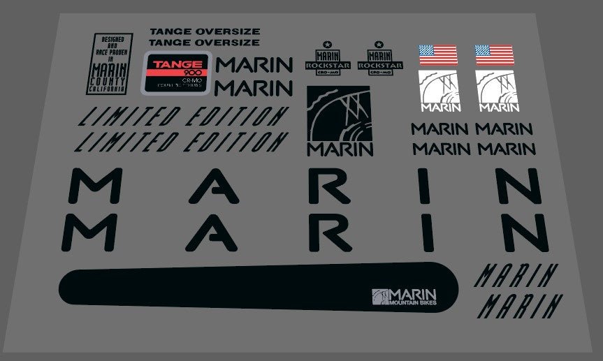 Marin Limited Edition 1991 decal set - H Lloyd Cycles