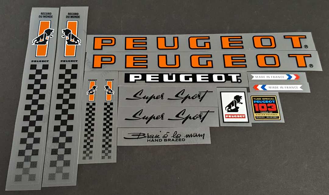 Peugeot Super Sport Decal set - H Lloyd Cycles