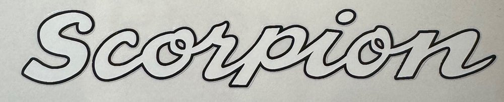 Scorpion down tube decal - H Lloyd Cycles