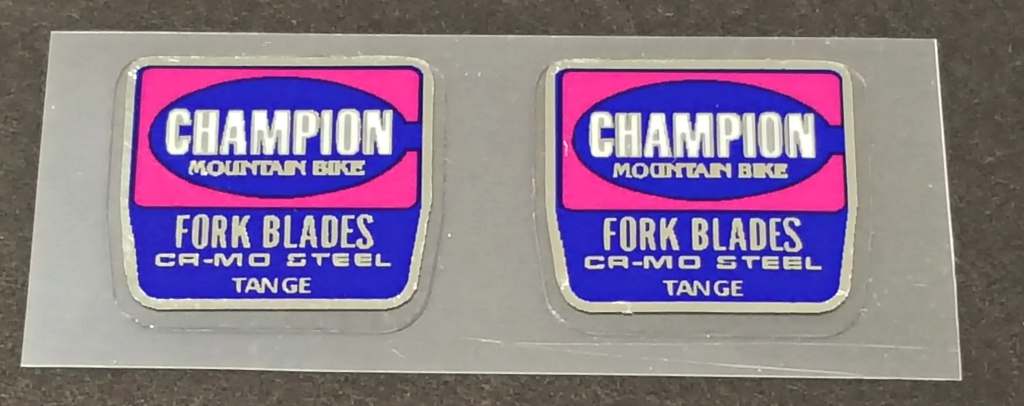 Tange Champion fork decals - H Lloyd Cycles