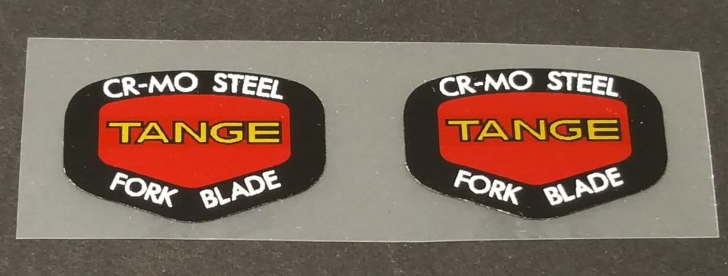 Tange Fork decals - H Lloyd Cycles