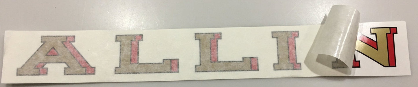 ALLIN Downtube decal. - H Lloyd Cycles