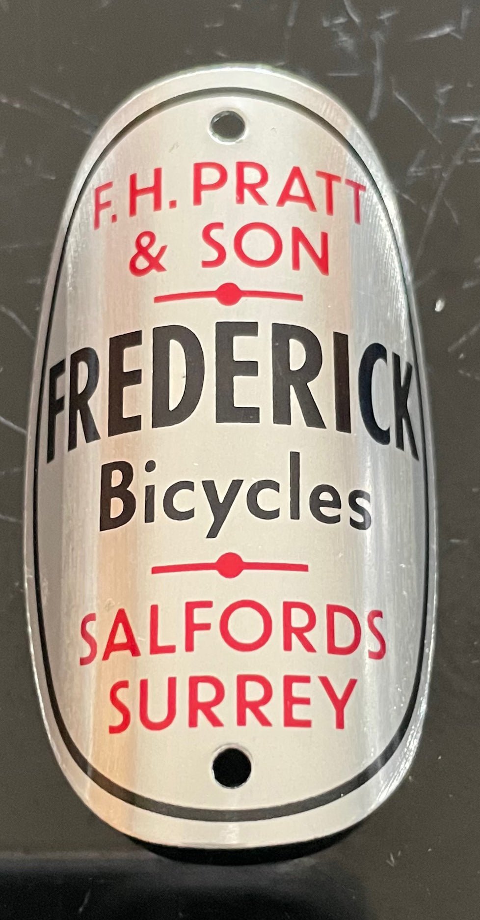 Frederick Pratt Metal Headbadge - H Lloyd Cycles