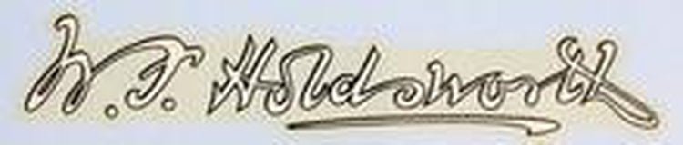 HOLDSWORTH. Script W. F. Holdsworth D/T. - H Lloyd Cycles