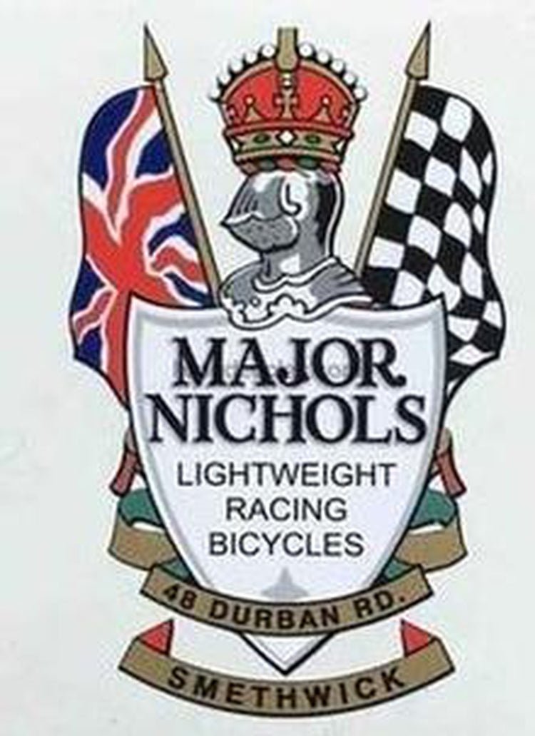 MAJOR NICHOLS Headtube decal Durban Road - H Lloyd Cycles