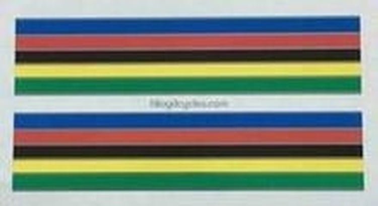 Olympic Bands with silver separators - H Lloyd Cycles