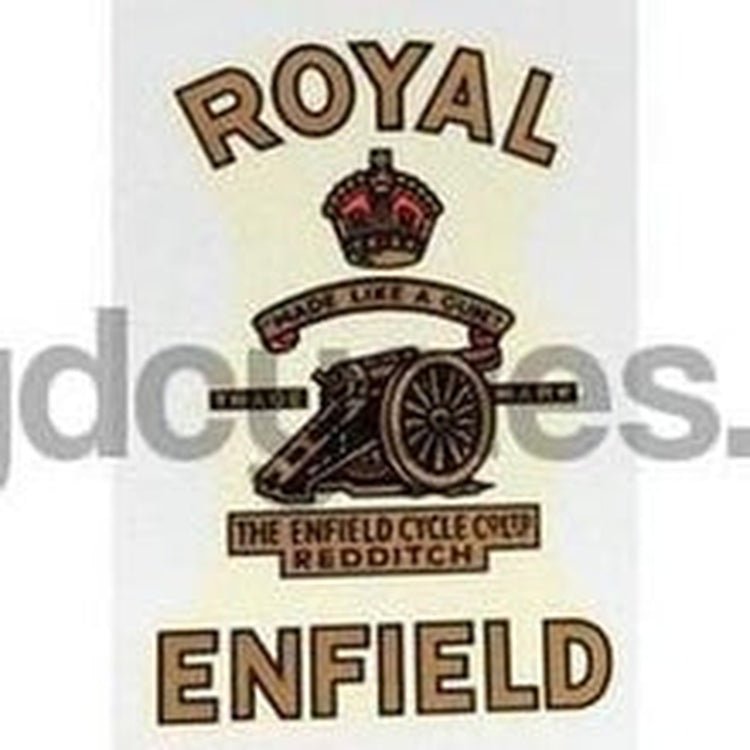 ROYAL ENFIELD gold gun trade - mark. - H Lloyd Cycles