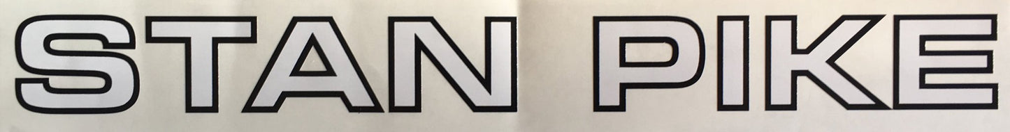 STAN PIKE downtube decal in block capitals. - H Lloyd Cycles