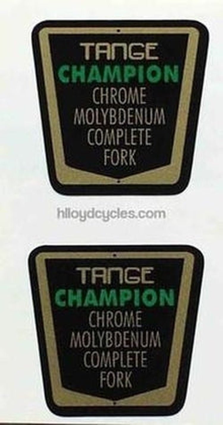 Tange Champion Fork Decals - H Lloyd Cycles