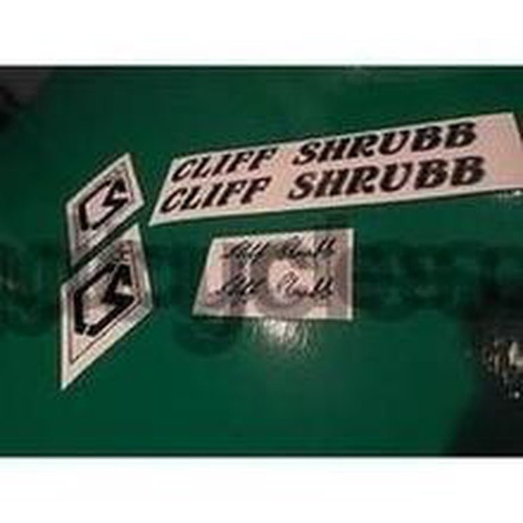 Vintage Cliff Shrubb decals - H Lloyd Cycles