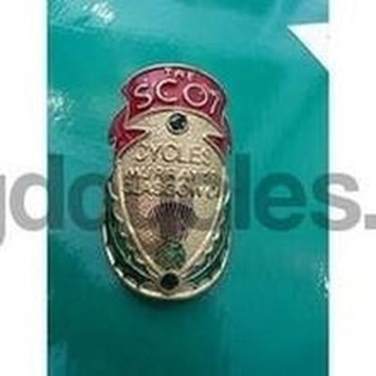 Vintage FLYING SCOT decals AND METAL HEAD BADGE - H Lloyd Cycles