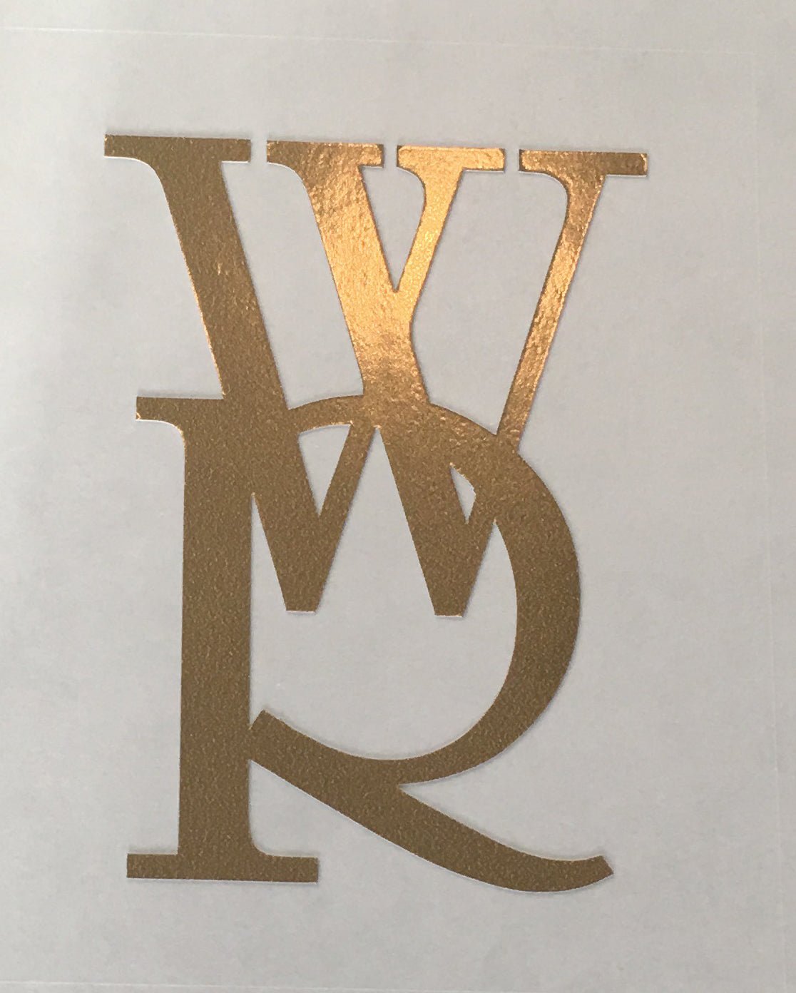 WESTER ROSS seat tube crest. Interlocking "W - R" - H Lloyd Cycles