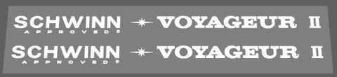 Schwinn Approved Voyager II Down Tube Decals