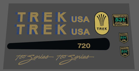 Trek 720 decal set