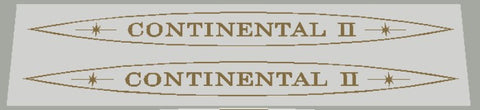 Schwinn Continental / Continental II Oval Top Tube Decals