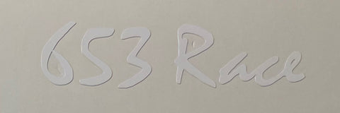 653 Race Top tube decal
