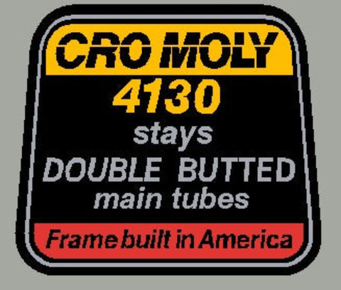 Schwinn 4130 Cromoly Built in America Frame Decal