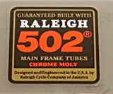 Raleigh Tubing decals