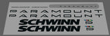 Schwinn 1990 Paramount decal set