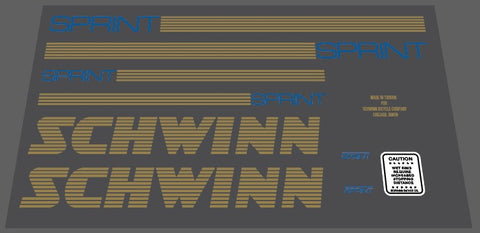 Schwinn Sprint 1980's decal set