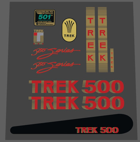 Trek 500 decal set