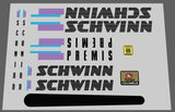 Schwinn 1988 Premis decal set