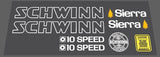 Schwinn Sierra 1983 decal set