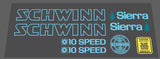 Schwinn Sierra 1983 decal set