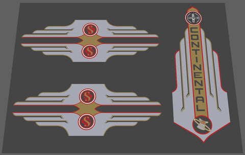 Schwinn Continental 1946 Decal set