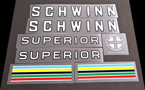 Schwinn Superior decal set