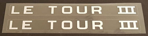 Schwinn Le Tour III Top Tube Decals