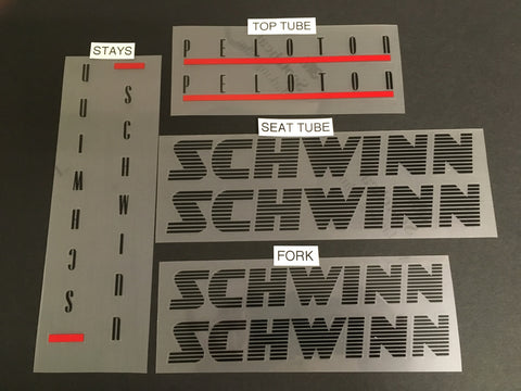 Schwinn Peloton decal set