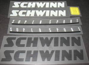 Schwinn super sport decal set