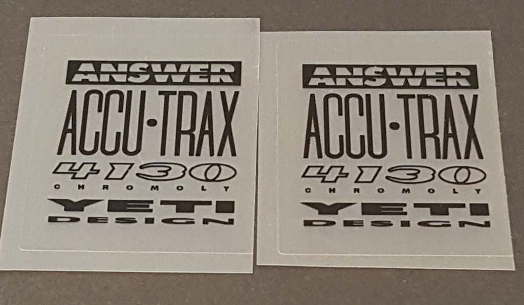 Accutrax Fork decals - H Lloyd Cycles