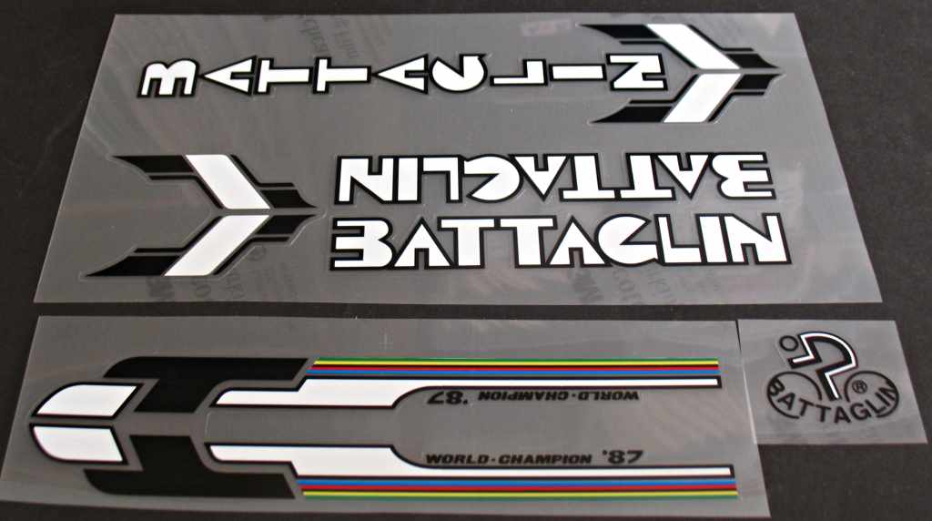 Battaglin decal set black and white - H Lloyd Cycles