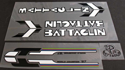 Battaglin decal set black and white - H Lloyd Cycles