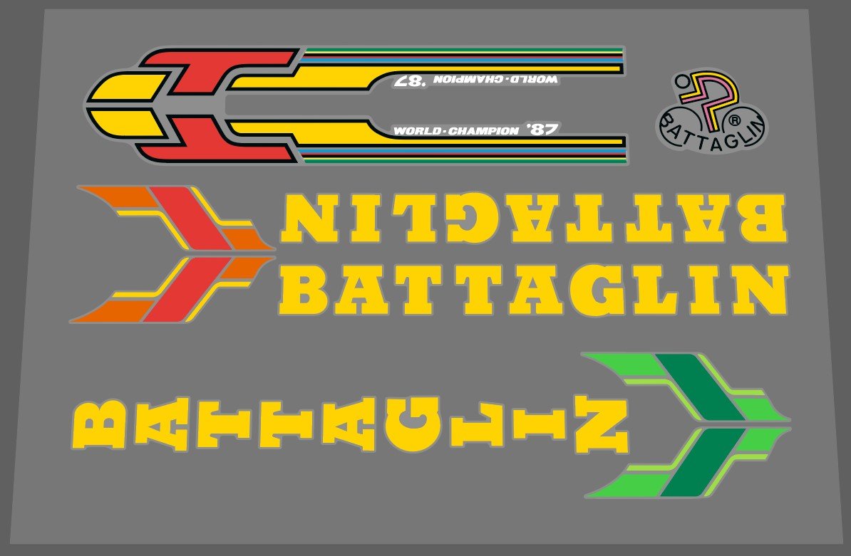 Battaglin decal set yellow - H Lloyd Cycles