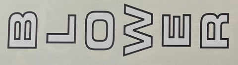 Blower Seat Tube decal