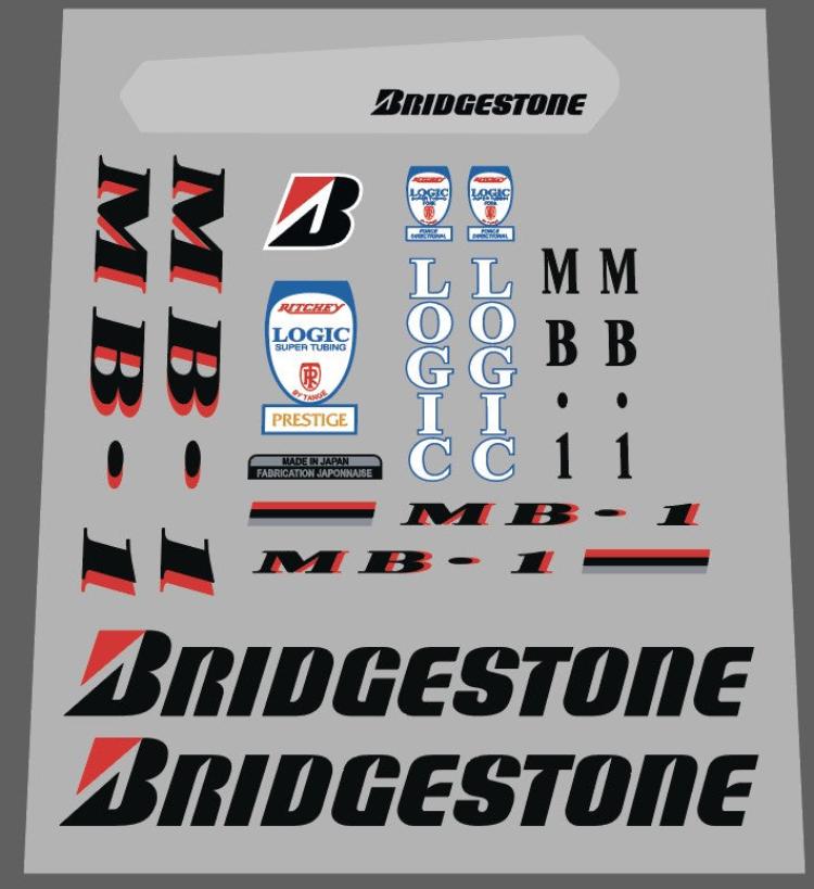 Bridgestone MB - 1 decal set - H Lloyd Cycles