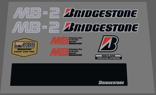 Bridgestone MB - 2 complete decal set 1985 - H Lloyd Cycles
